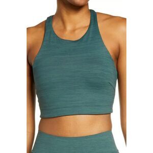 EUC Outdoor Voices TechSweat Green Crop Top Sz Medium Racerback Activewear Tank‎